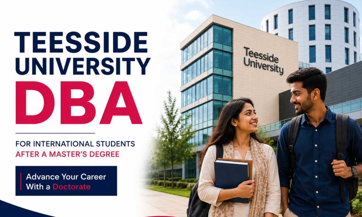 Teesside University DBA programme for international students after completing a Master's degree in the UK
