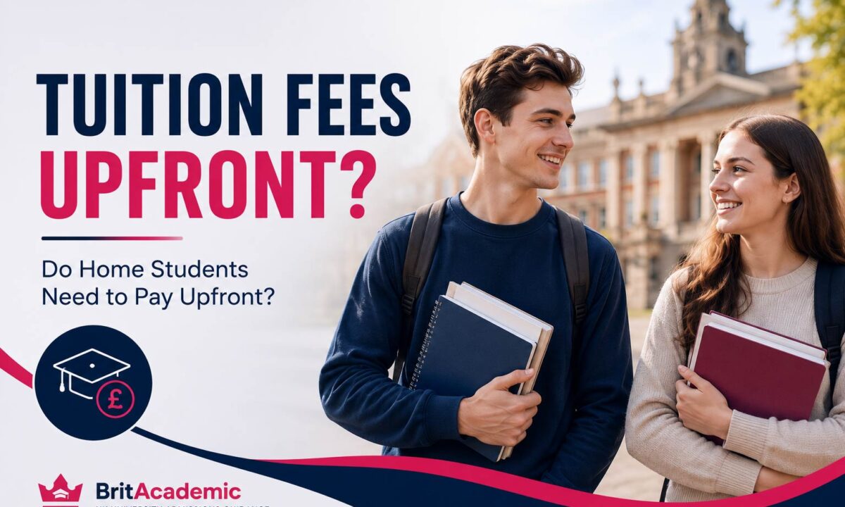 Do Home Students need to pay tuition fees upfront in the UK student finance guide